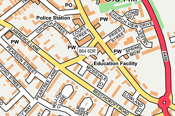 B64 6DR map - OS OpenMap – Local (Ordnance Survey)