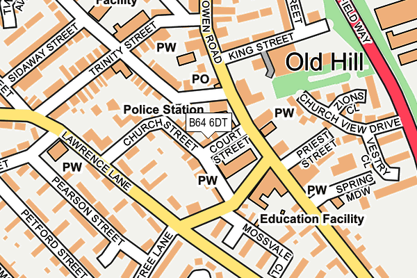 B64 6DT map - OS OpenMap – Local (Ordnance Survey)