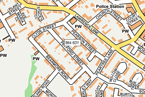 B64 6DY map - OS OpenMap – Local (Ordnance Survey)