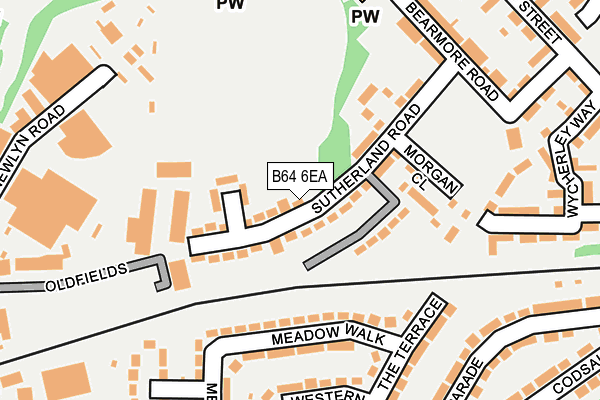 B64 6EA map - OS OpenMap – Local (Ordnance Survey)