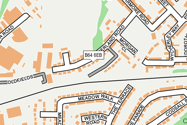 B64 6EB map - OS OpenMap – Local (Ordnance Survey)
