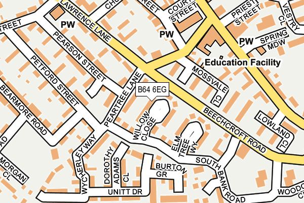 B64 6EG map - OS OpenMap – Local (Ordnance Survey)