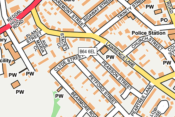 B64 6EL map - OS OpenMap – Local (Ordnance Survey)