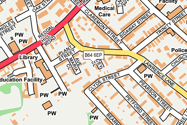 B64 6EP map - OS OpenMap – Local (Ordnance Survey)