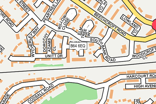 B64 6EQ map - OS OpenMap – Local (Ordnance Survey)