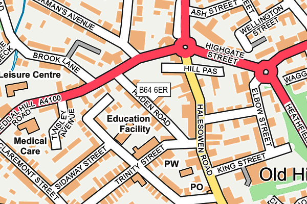 B64 6ER map - OS OpenMap – Local (Ordnance Survey)