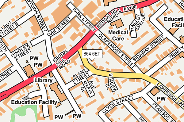 B64 6ET map - OS OpenMap – Local (Ordnance Survey)