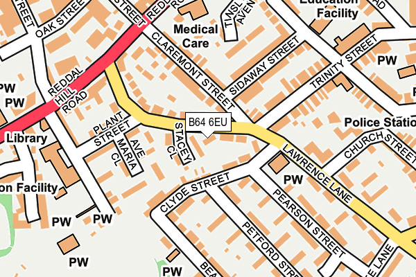 B64 6EU map - OS OpenMap – Local (Ordnance Survey)