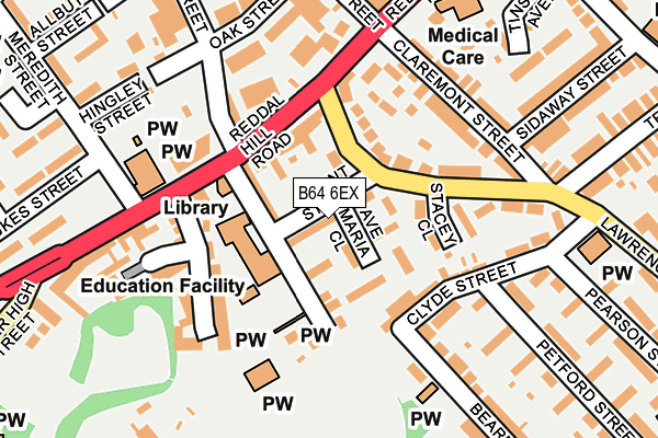 B64 6EX map - OS OpenMap – Local (Ordnance Survey)