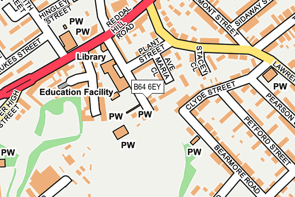 B64 6EY map - OS OpenMap – Local (Ordnance Survey)