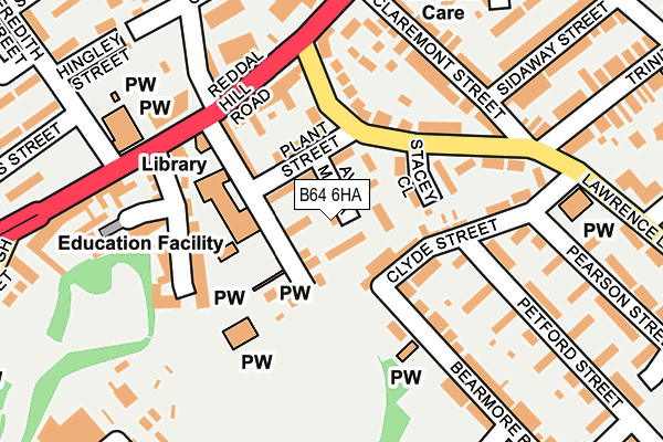 B64 6HA map - OS OpenMap – Local (Ordnance Survey)