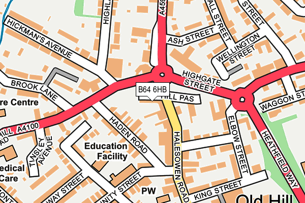 B64 6HB map - OS OpenMap – Local (Ordnance Survey)
