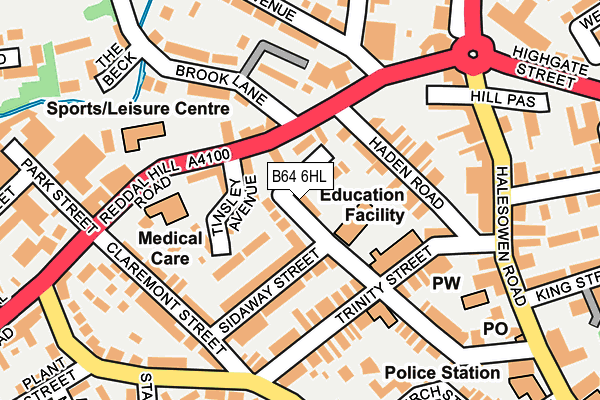 B64 6HL map - OS OpenMap – Local (Ordnance Survey)