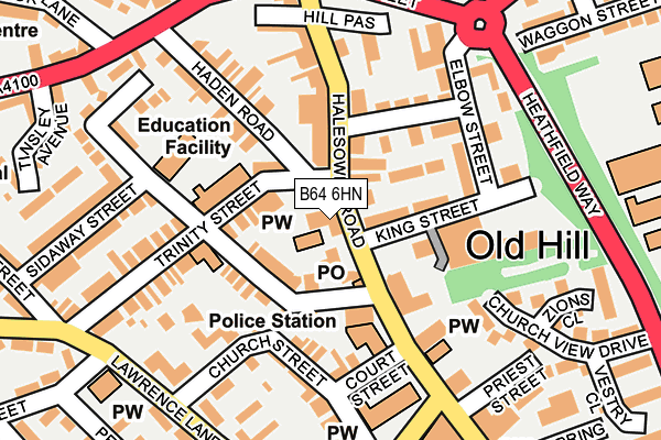 B64 6HN map - OS OpenMap – Local (Ordnance Survey)