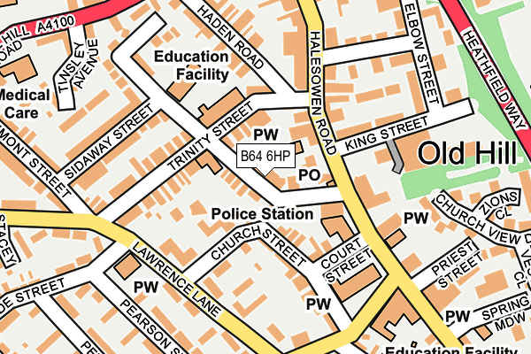 B64 6HP map - OS OpenMap – Local (Ordnance Survey)