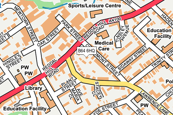 B64 6HQ map - OS OpenMap – Local (Ordnance Survey)