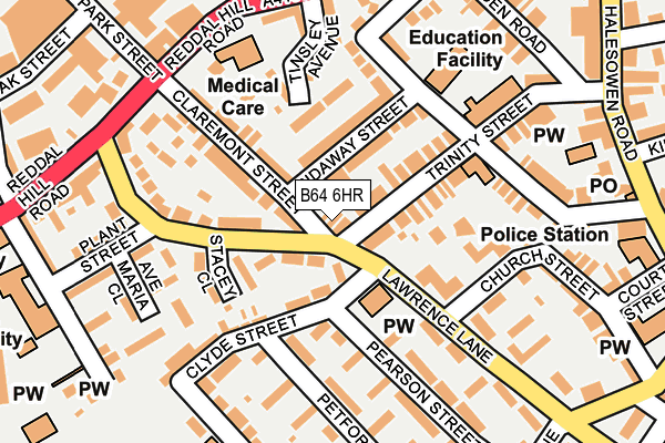 B64 6HR map - OS OpenMap – Local (Ordnance Survey)