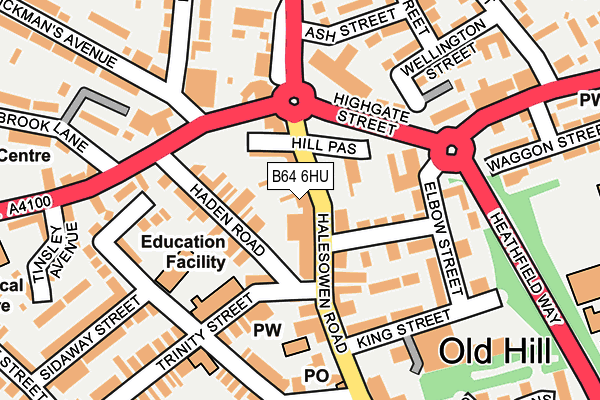 B64 6HU map - OS OpenMap – Local (Ordnance Survey)