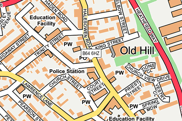 B64 6HZ map - OS OpenMap – Local (Ordnance Survey)