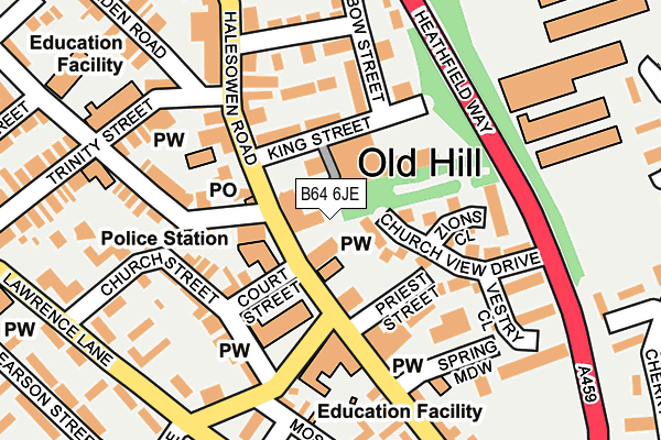 B64 6JE map - OS OpenMap – Local (Ordnance Survey)