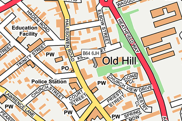 B64 6JH map - OS OpenMap – Local (Ordnance Survey)