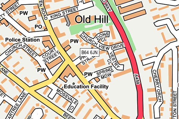 B64 6JN map - OS OpenMap – Local (Ordnance Survey)