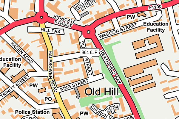 B64 6JP map - OS OpenMap – Local (Ordnance Survey)