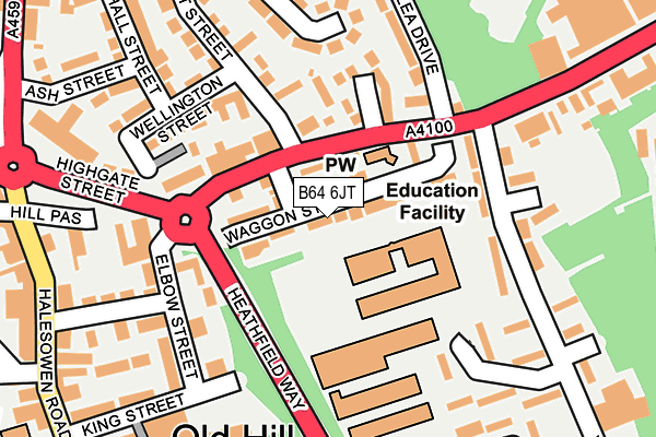 B64 6JT map - OS OpenMap – Local (Ordnance Survey)