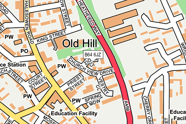 B64 6JZ map - OS OpenMap – Local (Ordnance Survey)