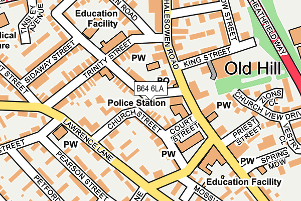 B64 6LA map - OS OpenMap – Local (Ordnance Survey)