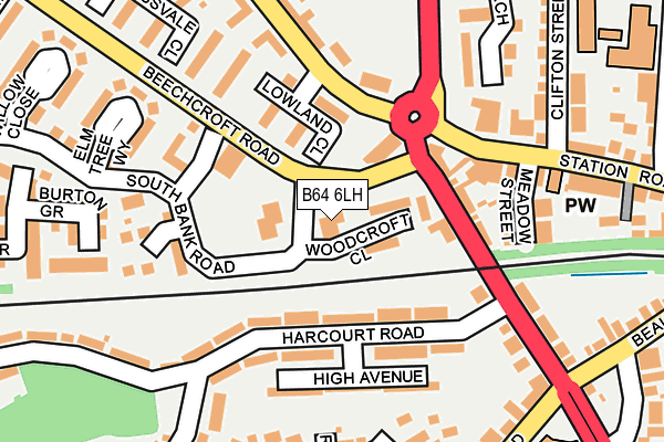 B64 6LH map - OS OpenMap – Local (Ordnance Survey)