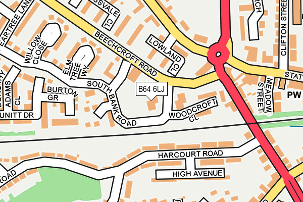 B64 6LJ map - OS OpenMap – Local (Ordnance Survey)