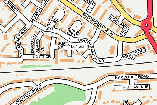 B64 6LR map - OS OpenMap – Local (Ordnance Survey)