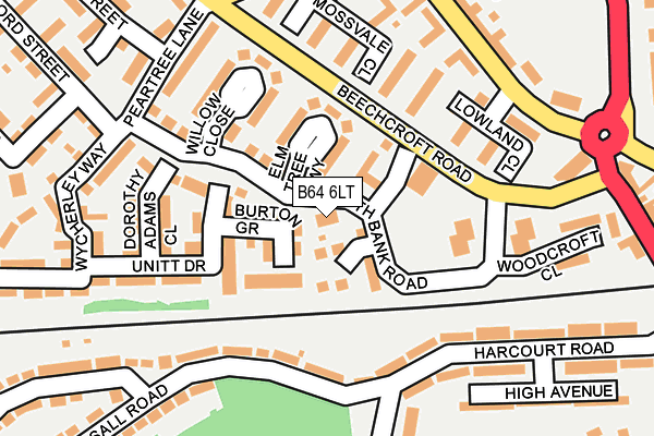 B64 6LT map - OS OpenMap – Local (Ordnance Survey)