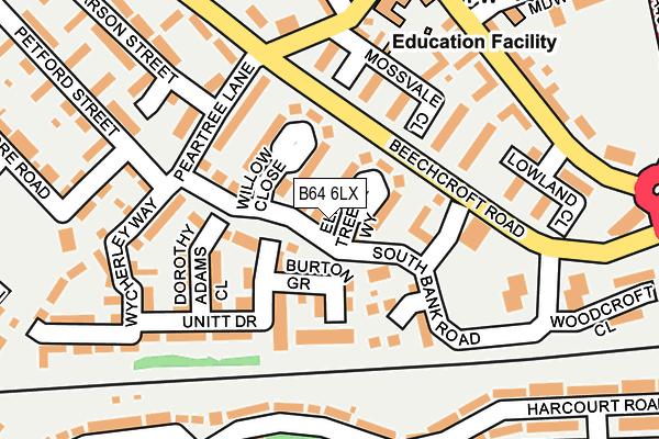 B64 6LX map - OS OpenMap – Local (Ordnance Survey)