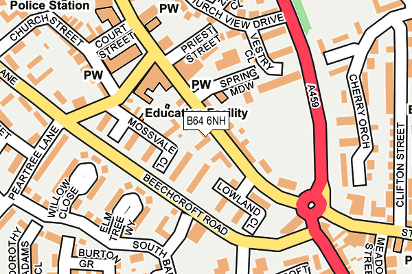 B64 6NH map - OS OpenMap – Local (Ordnance Survey)