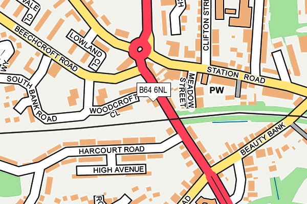 B64 6NL map - OS OpenMap – Local (Ordnance Survey)