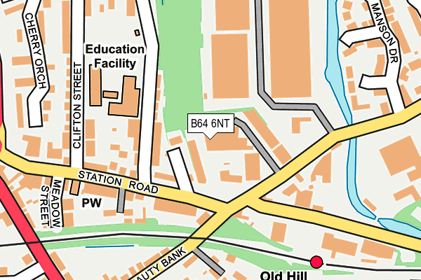 B64 6NT map - OS OpenMap – Local (Ordnance Survey)