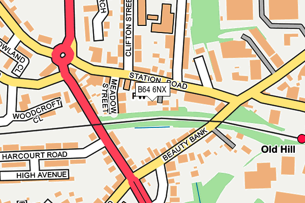 B64 6NX map - OS OpenMap – Local (Ordnance Survey)