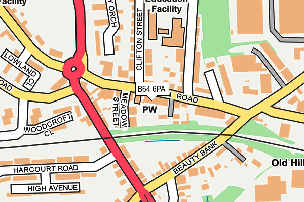 B64 6PA map - OS OpenMap – Local (Ordnance Survey)