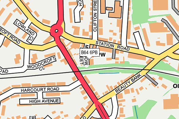 B64 6PB map - OS OpenMap – Local (Ordnance Survey)