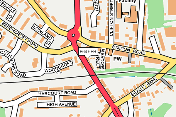 B64 6PH map - OS OpenMap – Local (Ordnance Survey)