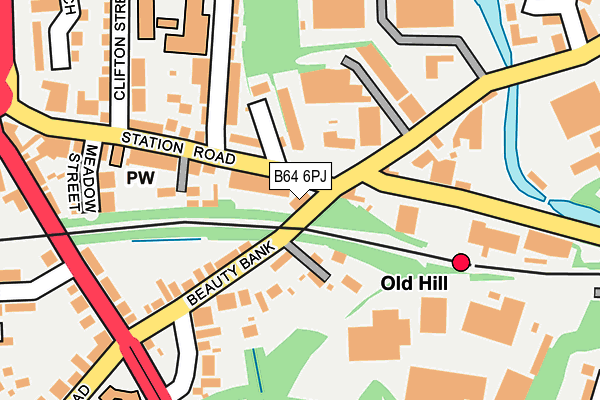 B64 6PJ map - OS OpenMap – Local (Ordnance Survey)