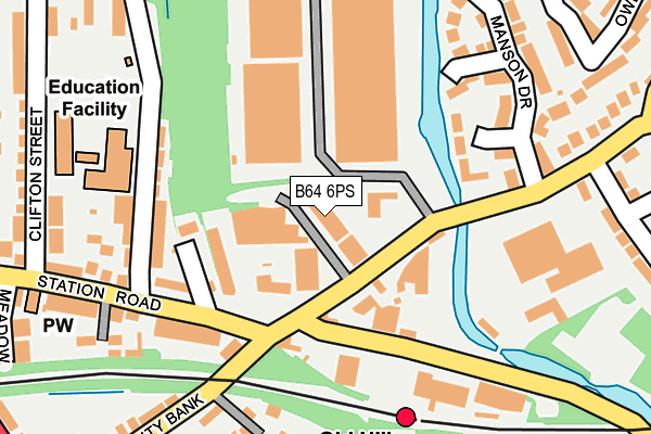 B64 6PS map - OS OpenMap – Local (Ordnance Survey)