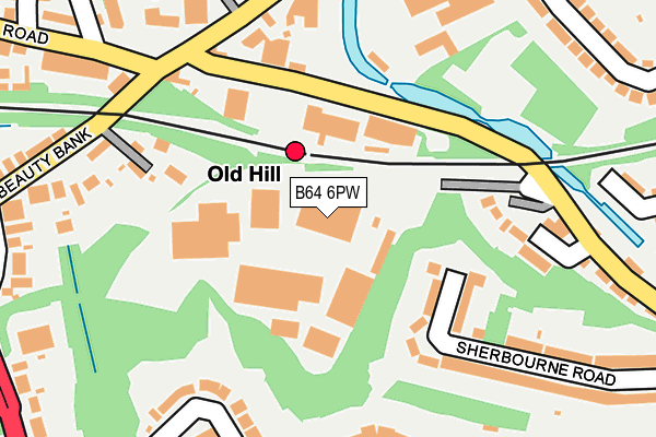 B64 6PW map - OS OpenMap – Local (Ordnance Survey)