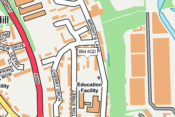 B64 6QD map - OS OpenMap – Local (Ordnance Survey)