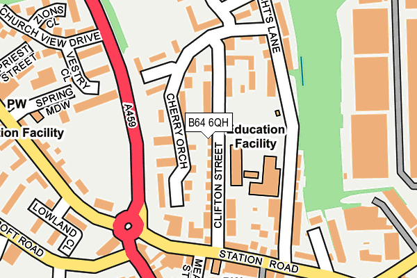 B64 6QH map - OS OpenMap – Local (Ordnance Survey)