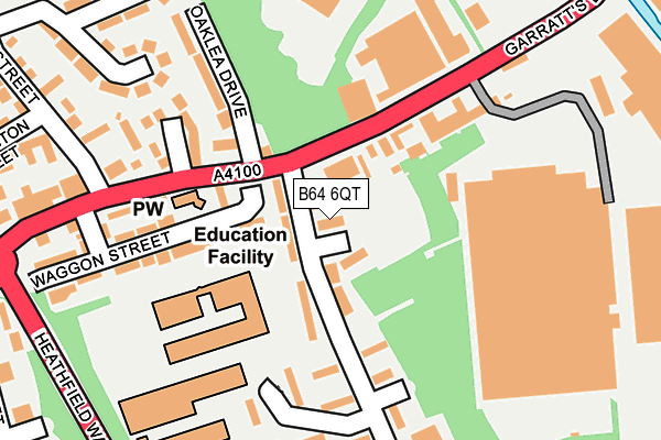 B64 6QT map - OS OpenMap – Local (Ordnance Survey)