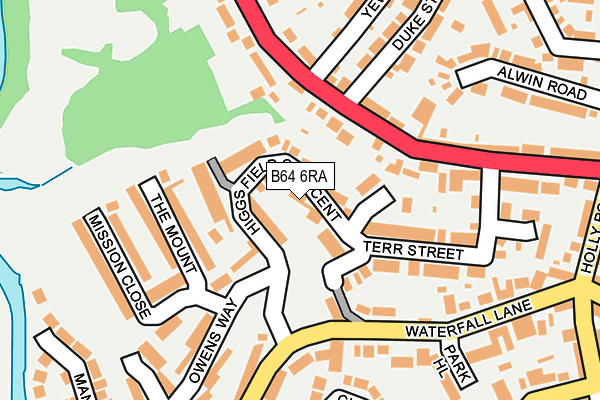 B64 6RA map - OS OpenMap – Local (Ordnance Survey)