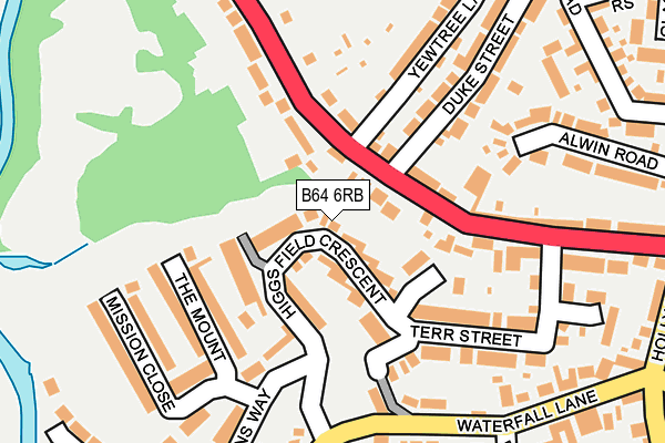 B64 6RB map - OS OpenMap – Local (Ordnance Survey)